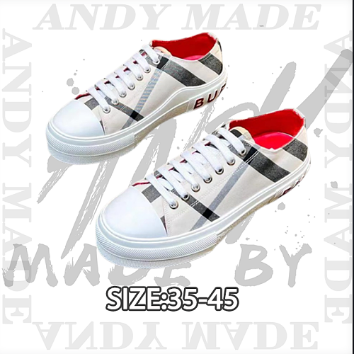 Burberry Retro Plaid Cotton Sneakers