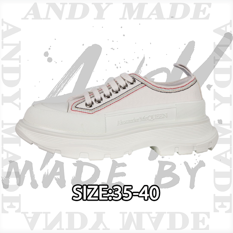 Alexander McQueen Platform Shoes Thick-soled Height-Increasing Canvas Shoes