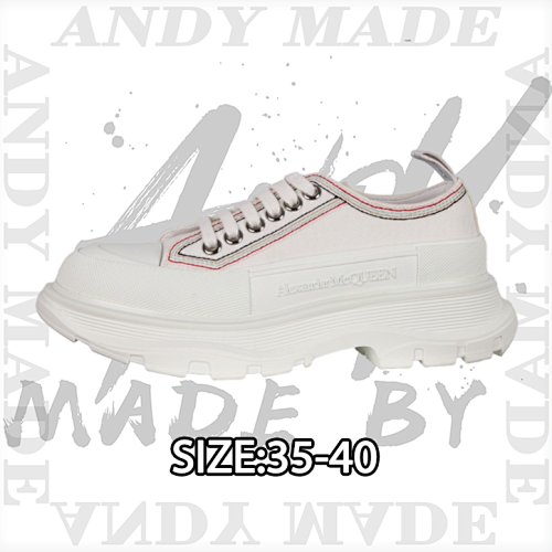 Alexander McQueen Platform Shoes Thick-soled Height-Increasing Canvas Shoes