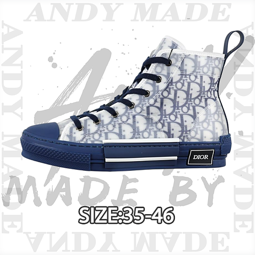 League Series High-Top Navy Blue And White Patterned