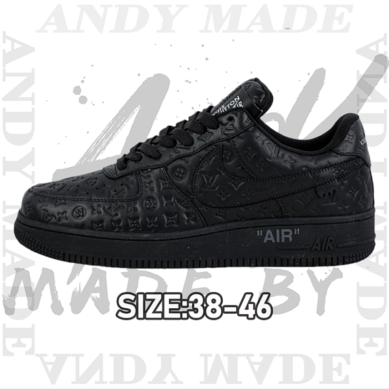 L Vx Nike Air Force1Low Air Force Heavy Joint Brand Black