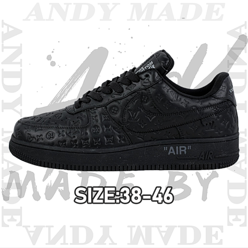 L Vx Nike Air Force1Low Air Force Heavy Joint Brand Black
