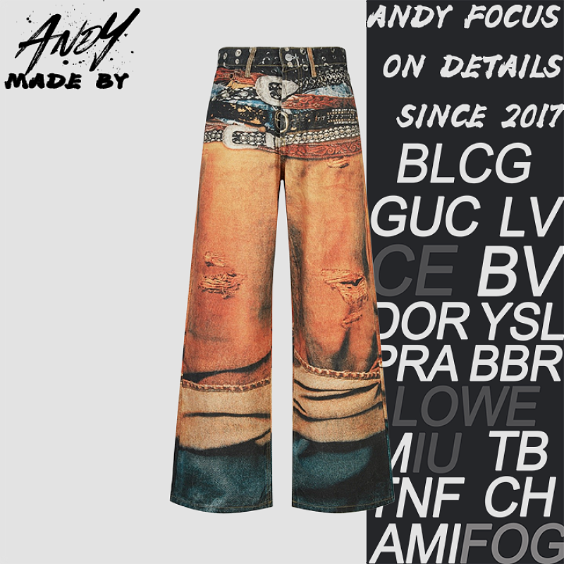 Acne Studios Plexicon Print Denim Jeans