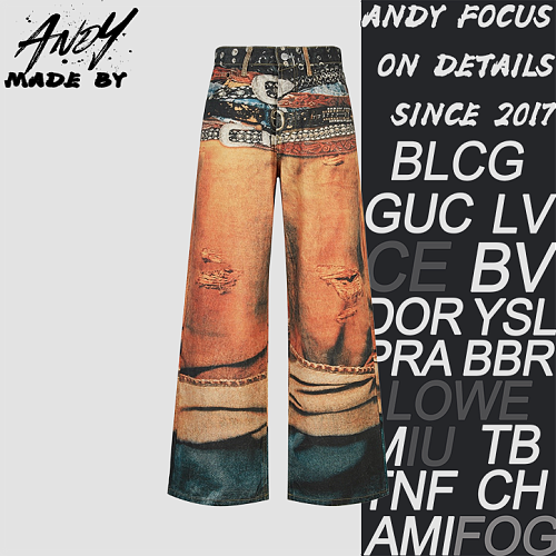 Acne Studios Plexicon Print Denim Jeans