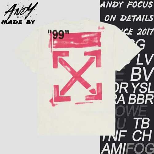 O FF 99 Pink Arrow Print Short Sleeves