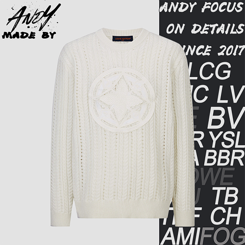 Louis Vuitton Cable Knit Logo Sweater