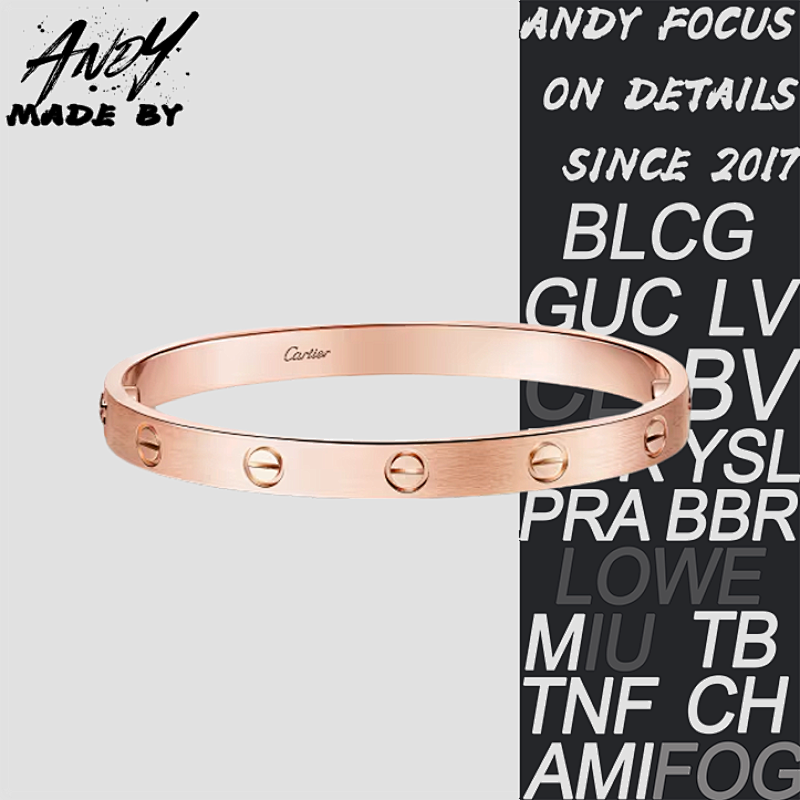 C Wide Diamond Free Bracelet Rose Gold