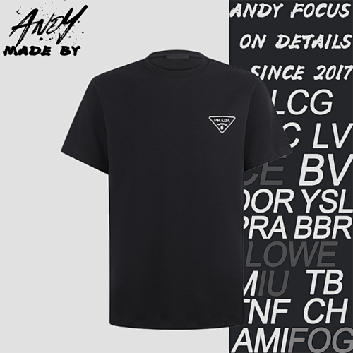 Prada Logo Print Crew Neck Short Sleeve T-Shirt
