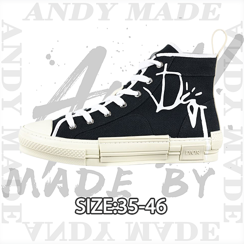 League High Top Black Base White Graffiti