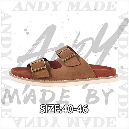 Thick-soled Suede Flip-flops In Khaki Brown