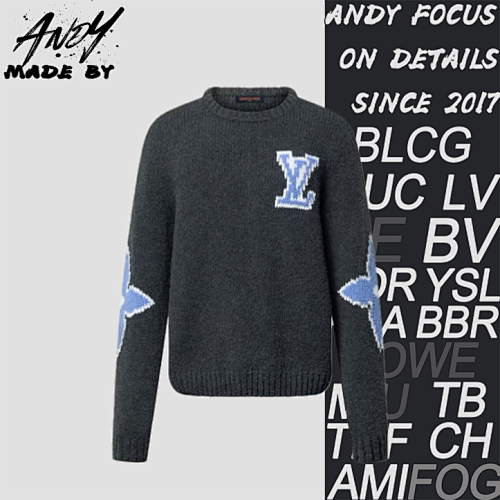 Ski-print Letter Print Long-sleeved Sweater