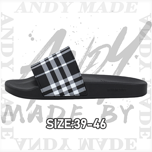 Bbr Vintage Check Flip Flops Black