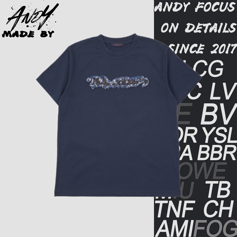 Louis Vuitton LV Denim Appliqué Embroidered T-shirt