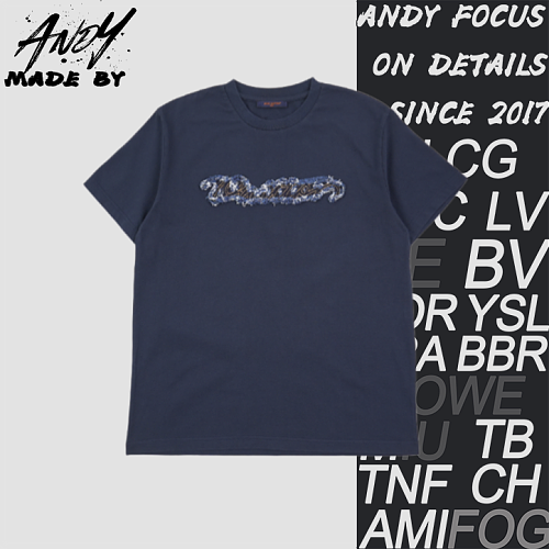 Louis Vuitton LV Denim Appliqué Embroidered T-shirt