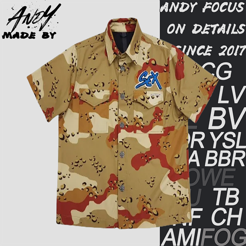 Chrome Hearts CH Camouflage Short Sleeve Shirt