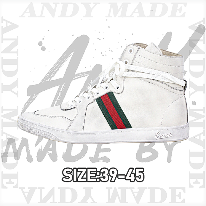 Gucci Demna's Debut Collection Lambskin High-top Sneakers