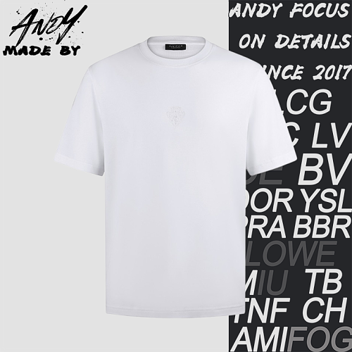 Crew Neck Embroidered Soft Knit Short-sleeved T-shirt
