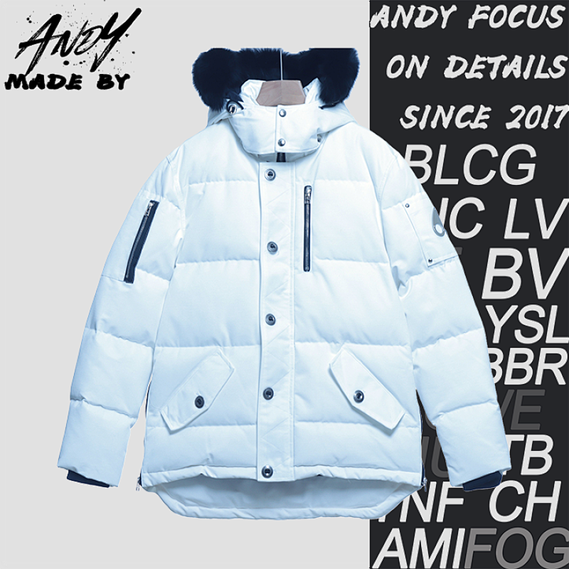 Off-White Silver Scissors 06 Men's Classic Down Jacket