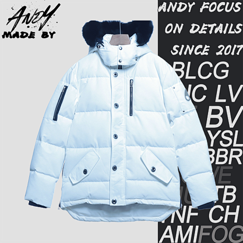 Off-White Silver Scissors 06 Men's Classic Down Jacket
