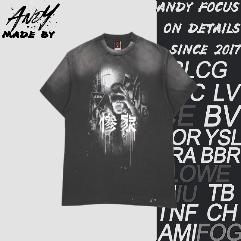 Anime Misfortune Print Short-Sleeve T-Shirt