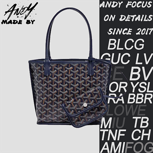 Louis Vuitton Goyard Double-sided Calfskin Tote Bag Blue