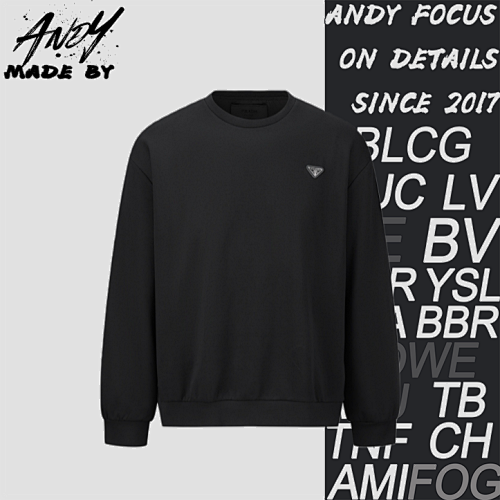 P Rada Nylon Patchwork And Decorative Air Layer Sweatshirt