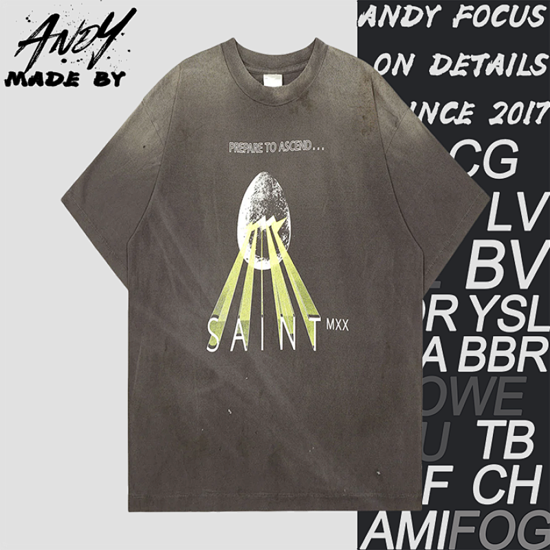 S M Egg Light Letter Print Short Sleeves1
