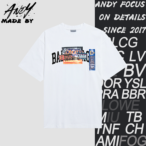 Layered Sticker Print Short Sleeve