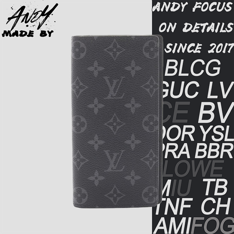 Louis Vuitton L V Black Monogram Long Wallet