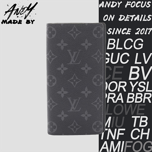 Louis Vuitton L V Black Monogram Long Wallet