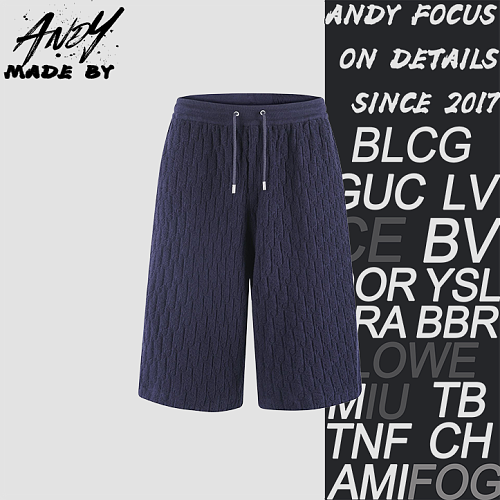 Cotton Terry Jacquard Logo Shorts