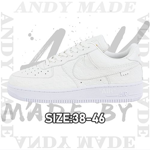 L V X Nike Air Force1Low Air Force Heavy Joint Brand White