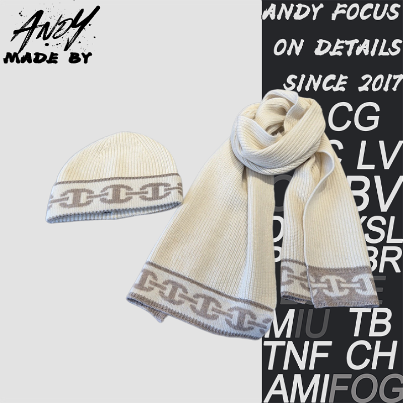 Hermès Cashmere Scarf And Hat Set