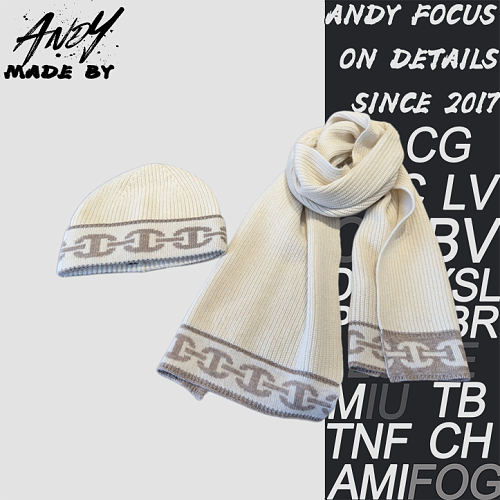 Hermès Cashmere Scarf And Hat Set