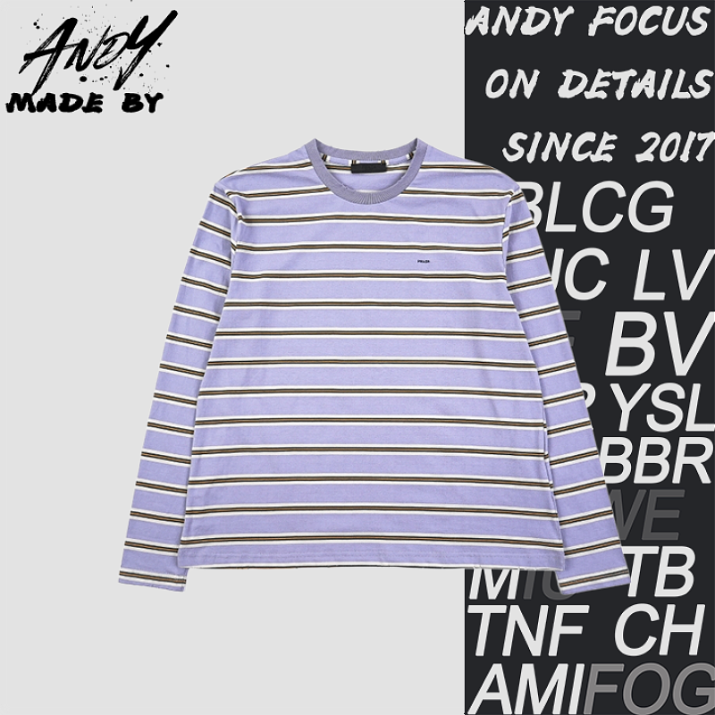 Light Purple Striped Long-sleeve