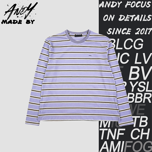 Light Purple Striped Long-sleeve