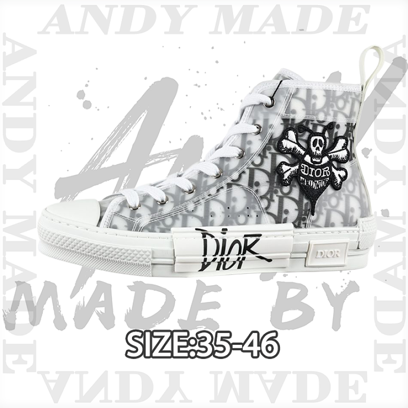 League High-Top Series White Vintage Skull Embroidery Limited Edition