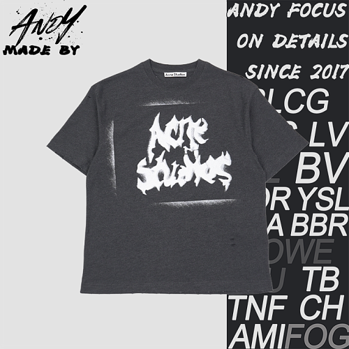 Spray Paint Letter Crew Neck Short Sleeve