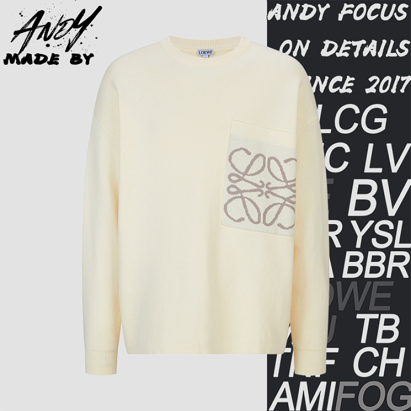 Loewe Jacquard Wool Blend Knit Pullover