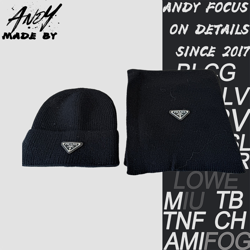 Prada Scarf And Hat Set