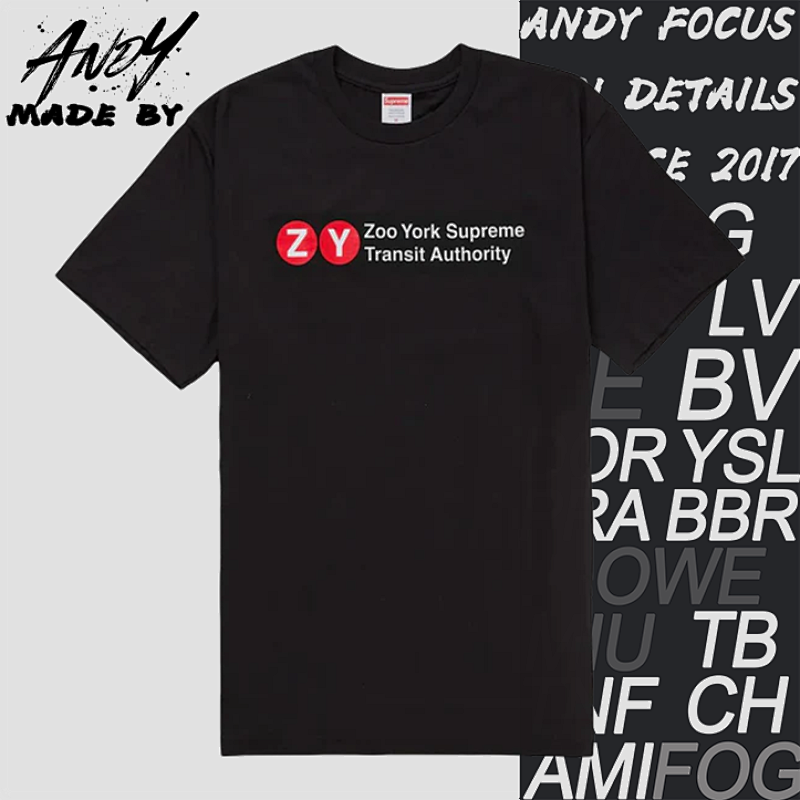 Supreme Sup Zoo York Joint ZY Letter Print Short Sleeve
