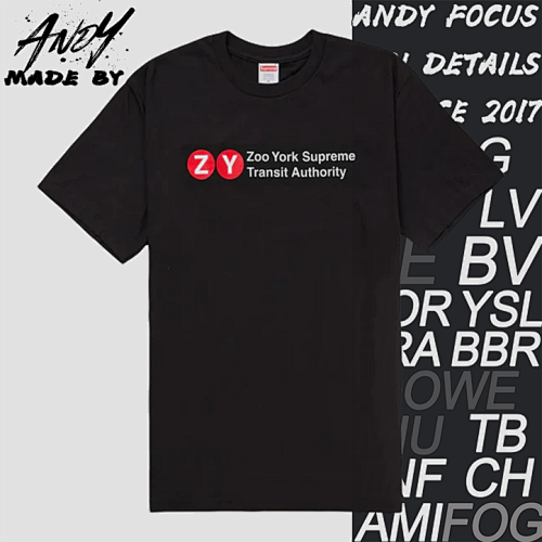 Supreme Sup Zoo York Joint ZY Letter Print Short Sleeve
