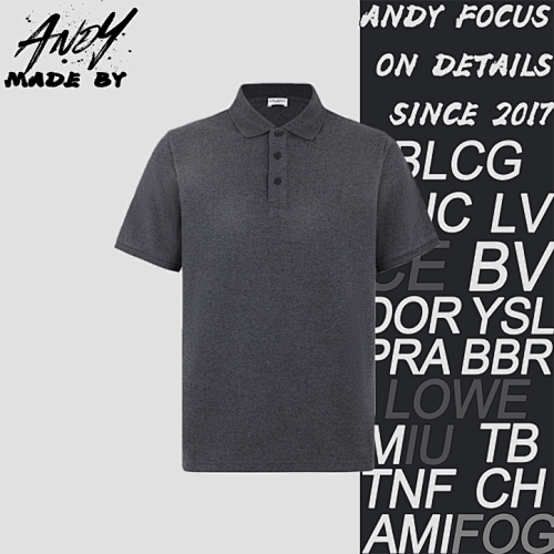 Saint Laurent Embroidered Letter Polo Shirt