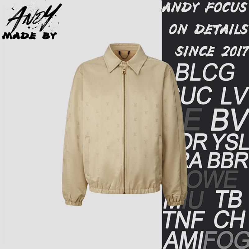 Heavyweight Silk Jacquard Jacket Khaki