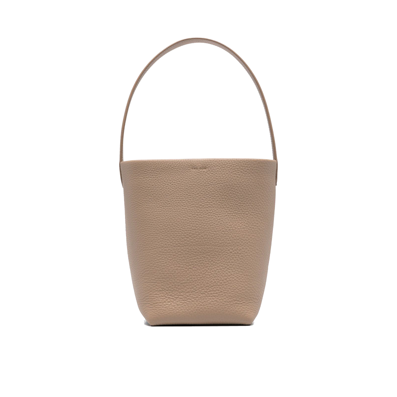 The Row Bucket Bag Medium Black Milk Tea