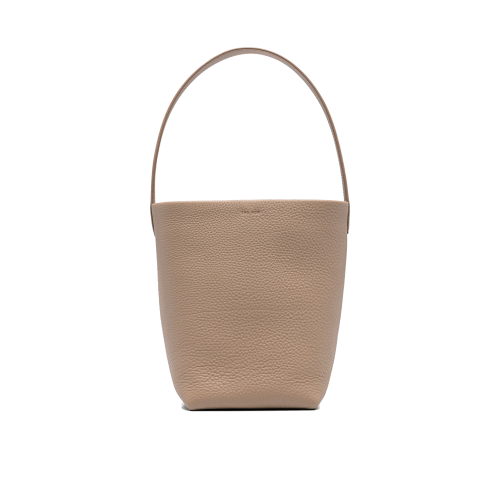 The Row Bucket Bag Medium Black Milk Tea
