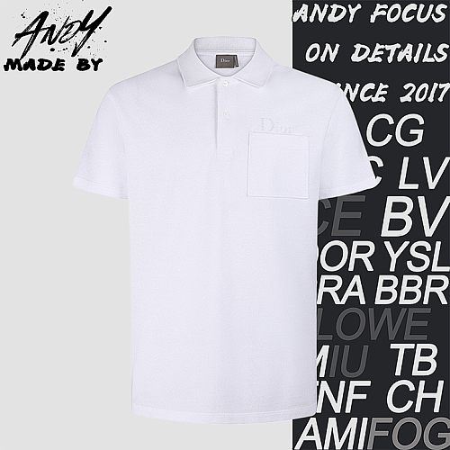 Cotton Pique Fabric Embroidered Short-sleeved Polo Shirt