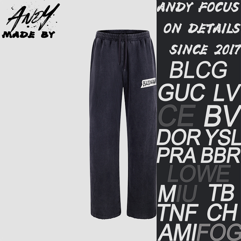 Masking Tape Baggy Letter Print Casual Pants