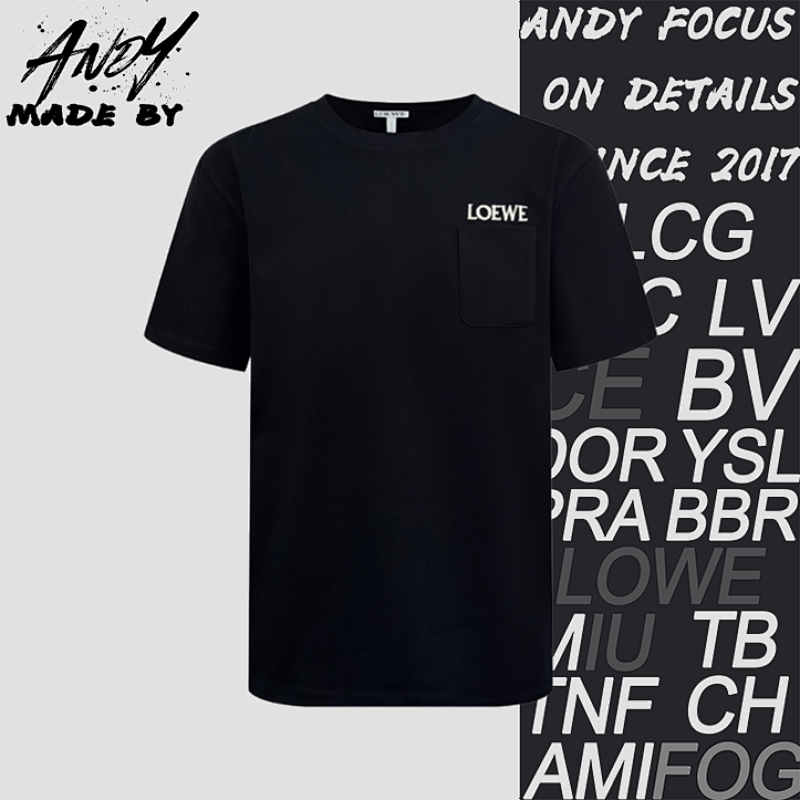 M8 Version Loewe Pocket Letter Short-sleeved Shirt