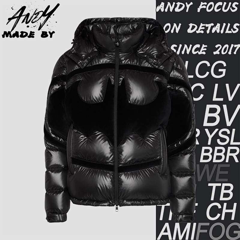 Batman Logo Adjustable Cuff Short Down Jacket